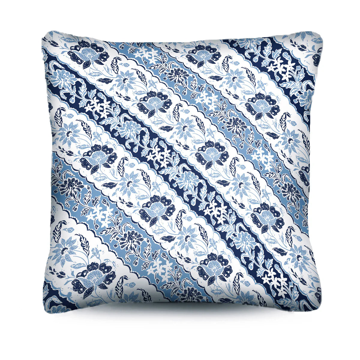 Elevate your home with the exotic Sumatra Cushion. Features a blue and white diagonal Batik reversing to classic ticking. Explore the range today!