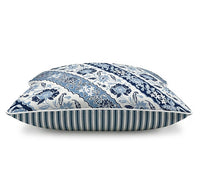 Elevate your home with the exotic Sumatra Cushion. Features a blue and white diagonal Batik reversing to classic ticking. Explore the range today!