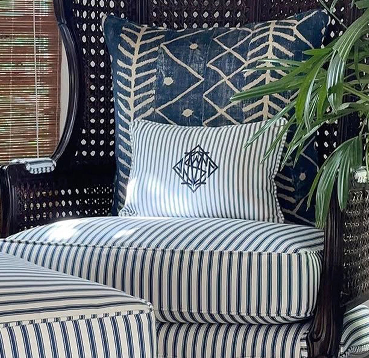 TICKING MONOGRAM LUMBAR