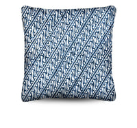 Discover the artisanal beauty of the Jawa Cushion. Inspired by Indonesian heritage textiles in storm blue cotton canvas. Explore the collection now!