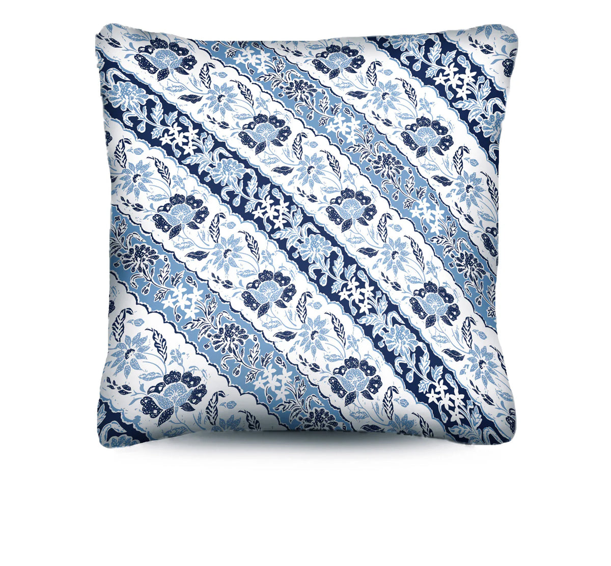 Elevate your home with the exotic Sumatra Cushion. Features a blue and white diagonal Batik reversing to classic ticking. Explore the range today!