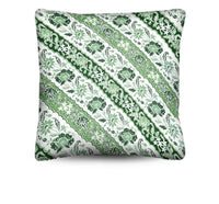 Add a touch of island-inspired style with the Sumatra Cushion. Features a green and white diagonal Batik reversing to crisp ticking. Explore now!